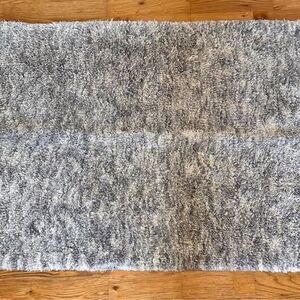 Unbranded‎ Grey White Shag Area Rug 30x45 soft cozy minimalist GOOD